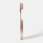 Rose Gold Glitzer Personalisiert iPhone Hülle (Linke Seite)