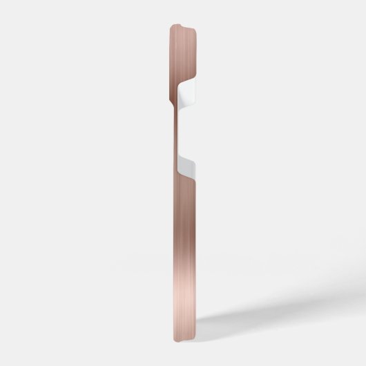 Rose Gold Glitzer Personalisiert iPhone Hülle (Linke Seite)