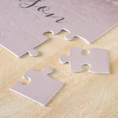 Rose Gold Glitzer Personalisiert Name Puzzle (Seite)