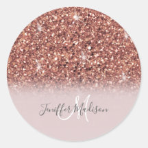 Rose Gold Glitzer Personalisiert Name