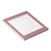 Rose Gold & Glitzer Personalisiert Notepad 5.5" x  Notizblock (angewinkelt)