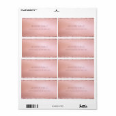 Rose Gold Glitzer Personalisierte Vorlage Versand (Vorne)