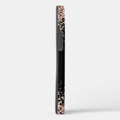 Rose Gold Glitzer Personalisierter Name Case-Mate iPhone Hülle (Rückseite / Rechts)