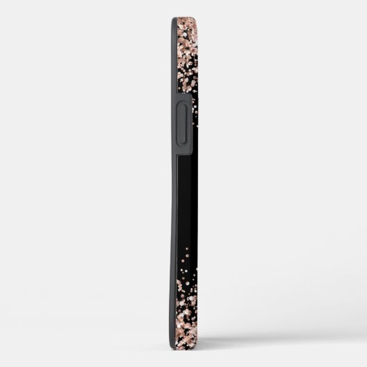 Rose Gold Glitzer Personalisierter Name Case-Mate iPhone Hülle (Rückseite / Rechts)