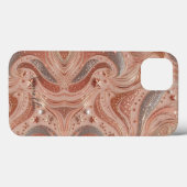 Rose Gold Glitzer Personalisierter Name Case-Mate iPhone Hülle (Rückseite (Horizontal))