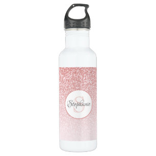 Rose Gold Glitzer Personalisierter Name Edelstahlflasche