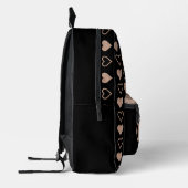 Rose Gold Glitzer Personalisierter Rucksack (Links)