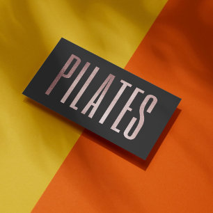 Rose Gold Glitzer Pilates Visitenkarte