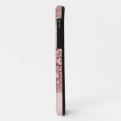 Rose Gold Glitzer Pink Leopard Muster Monogramm Ca Case-Mate iPhone Hülle (Hinten/Links)