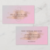 Rose gold Glitzer Pink nahtlose Designer Visitenkarte (Vorne/Hinten)