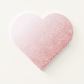 Rose Gold Glitzer Pink Ombre Monogram Notizblock (Rückseite)