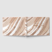 Rose Gold Glitzer Pinseldesign Gästebuch (Voll)
