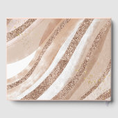 Rose Gold Glitzer Pinseldesign Gästebuch (Rückseite)