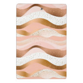 Rose Gold Glitzer Pinseldesign Mini Klemmbrett (Rückseite)