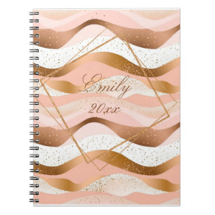 Rose Gold Glitzer Pinseldesign Notizblock