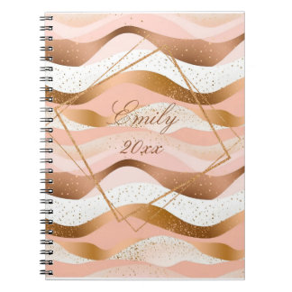 Rose Gold Glitzer Pinseldesign Notizblock