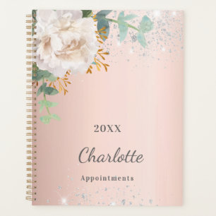 Rose Gold Glitzer Planer