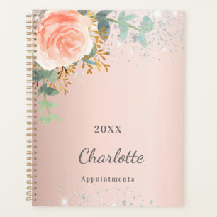 Rose Gold Glitzer Planer
