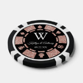 Rose Gold Glitzer Poker Chip Casino Hochzeit (Einzeln)