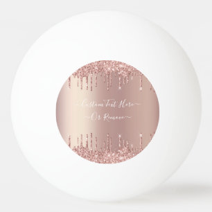 Rose Gold Glitzer Pong Ball mit benutzerdefinierte Tischtennisball