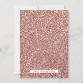 Rose Gold Glitzer Princess Einladung zum ersten Ge (Rückseite)
