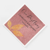 Rose Gold Glitzer Probe Dinner Serviette (Ecke)