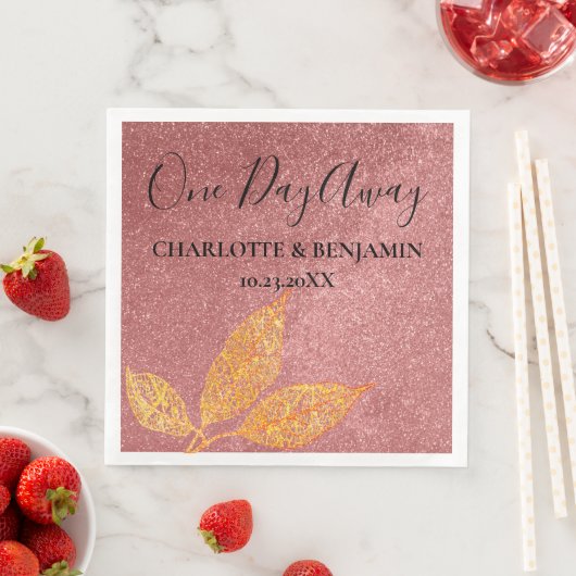 Rose Gold Glitzer Probe Dinner Serviette (Beispiel)