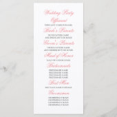 Rose Gold Glitzer Pumpkins Hochzeit im Herbst Prog Programm (Rückseite)