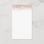 Rose Gold Glitzer QR Code Hochzeit RSVP Begleitkarte (Rückseite)