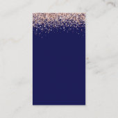 Rose Gold Glitzer QR Code Hochzeitsdetails Begleitkarte (Rückseite)