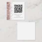 Rose Gold Glitzer QR Code UAWG Wedding Begleitkarte (Vorne/Hinten)