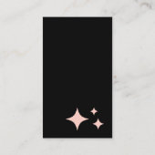 Rose Gold Glitzer Reinigungsservice Haushaltshilfe Telefonnummerkarte (Rückseite)