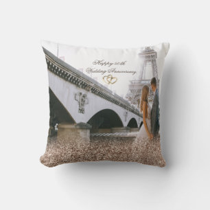 Rose Gold Glitzer Rings Foto Kissen