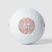 Rose Gold Glitzer Rosa Blütenrosa Golfball (Vorderseite)
