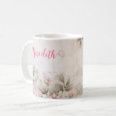 Rose Gold Glitzer, rosa Folie, Weihnachtsverpackun Kaffeetasse (Vorderseite Links)