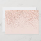 Rose Gold Glitzer Rosa Foto Brautparty Einladung (Rückseite)
