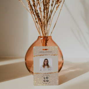 Rose Gold Glitzer rosa modern mädchenhaft elegant Ausweis