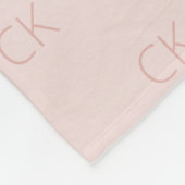 Rose Gold Glitzer Rosa Monogramm Initialen luxuriö Fleecedecke (Ecke)