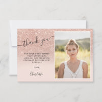 Rose Gold Glitzer Rosa ombre 3 Fotos Sweet 16