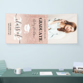 Rose Gold Glitzer Rosa ombre Foto Abschluss Banner (Messe)