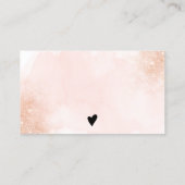 Rose Gold Glitzer Rosa Pinsellogo Vielen Dank Visitenkarte (Rückseite)