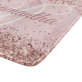 Rose Gold Glitzer Rosa Rosa Marmor Extravagantes M Schneidebrett (Ecke)