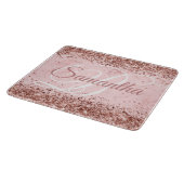 Rose Gold Glitzer Rosa Rosa Marmor Extravagantes M Schneidebrett (Ecke)
