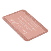 Rose Gold Glitzer Rosa Sweet 16 Save the Date Magnet (Rechte Seite)