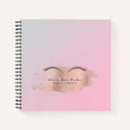 Rose Gold Glitzer rosa trendige moderne Makeup Kün Notizblock