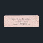 Rose Gold Glitzer Rosa Typografie Hochzeit<br><div class="desc">Rose Gold Glitzer rot Rosa elegante Typografie Hochzeit</div>