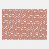 Rose Gold Glitzer Rosa Weiß +Mauve Weihnachtsgesch Geschenkpapier Set (Vorderseite 3)