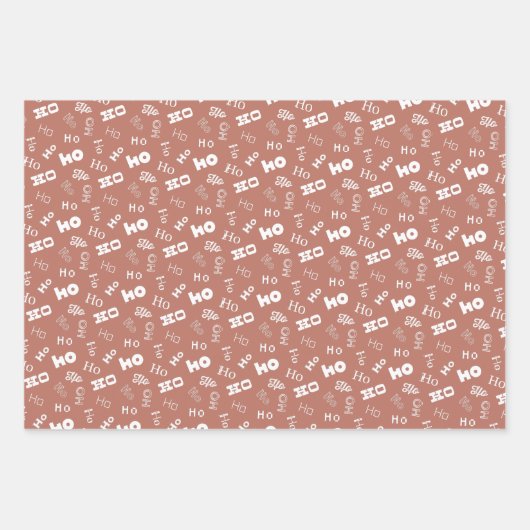 Rose Gold Glitzer Rosa Weiß +Mauve Weihnachtsgesch Geschenkpapier Set (Vorderseite 3)