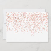 Rose Gold Glitzer Rose Tiara Kleid Quinceañera Einladung (Rückseite)