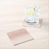 Rose Gold Glitzer Rose verblasst passend iPhone co Rechteckiger Pappuntersetzer (Vor Ort)